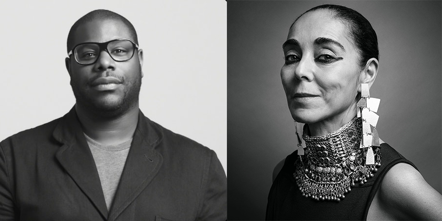 British filmmaker and video artist Steve McQueen (by Marian Goodman) and Iranian visual artist Shirin Neshat (by Inez & Vinoodh), both featured in Arts + Design Thursdays, a public lecture series